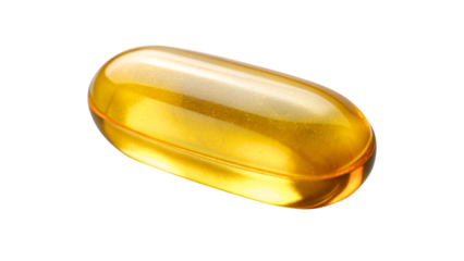 Premium Omega-3 Capsule in a transparent background. High-Quality Fish Oil Supplement for Heart Health, Brain Function, and Joint Support. Generative Ai