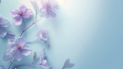 abstract floral background with purple blooms