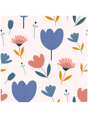 Floral seamless pattern. Vector design for paper, interiors and other uses.	
