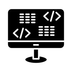 Web Development Glyph Icon