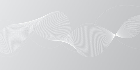 Abstract white and gray vector background, color flow liquid wave for design	