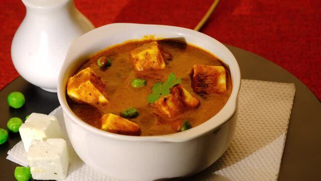 Paneer Butter Masala, served with or without roti and rice, popular indian lunch / dinner menu in weddings or parties.