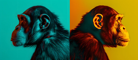 chimpanzees bold fashion photography