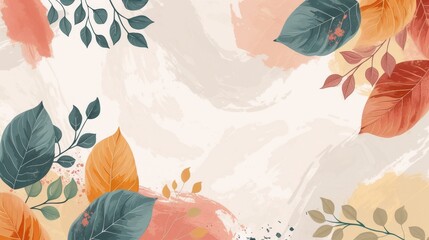 watercolor autumn background