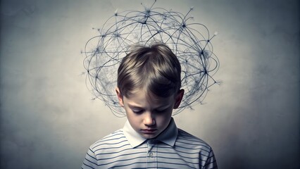 Sad Boy's Busy Mind: Interconnected Thoughts Representing ADHD - A Design Concept