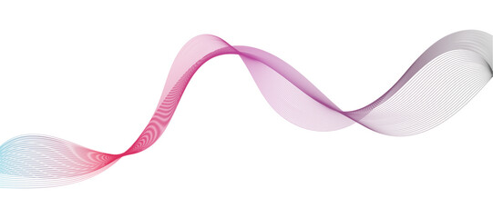 Fototapeta premium Colorful lines background. Wave of the many colored lines pattern and design elements created. Creative line art or abstract ribbon wavy stripes on a white isolated background.