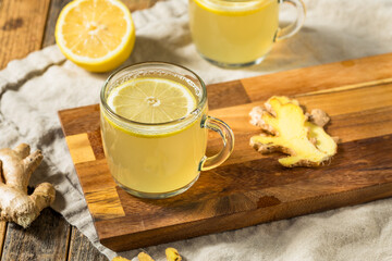 Warm Healthy Ginger Lemon Tea