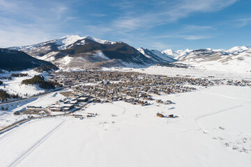 Crested Butte Winter Aerial