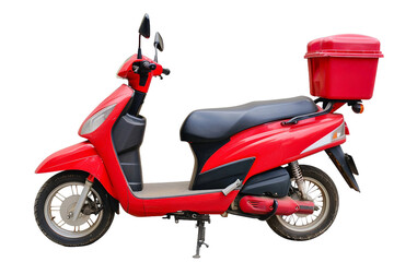 Delivery Scooter Speeds on Transparent Background, PNG