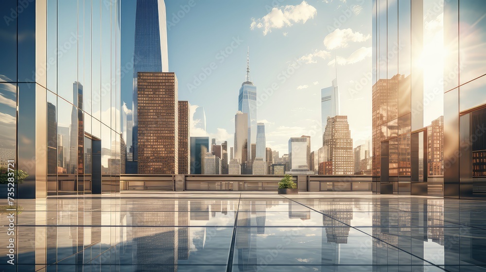 Wall mural panorama building view