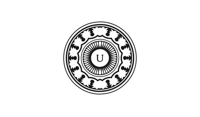 Luxury Wheel Shape Alphabetical Logo