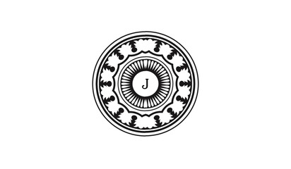 Luxury Wheel Shape Alphabetical Logo