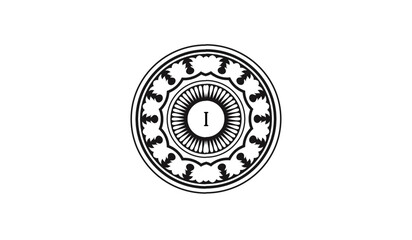 Luxury Wheel Shape Alphabetical Logo