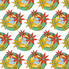 seamless pattern with colorful circles