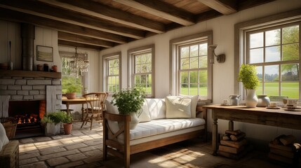 cozy farm house interior - Powered by Adobe