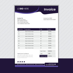 Invoice template design for your business