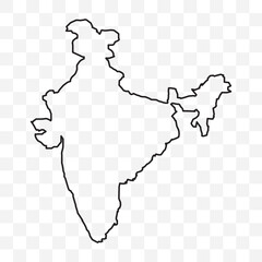 India map with states marking on indian political map vector image. - obrazy, fototapety, plakaty