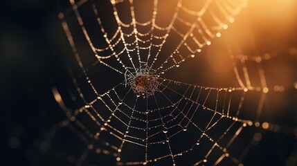A spider weaving its delicate web, showcasing the intricate nature of thoughts and emotions.