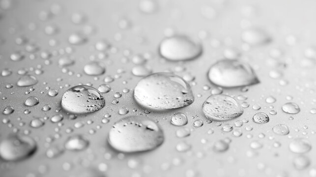撥水加工の水滴クローズアップ