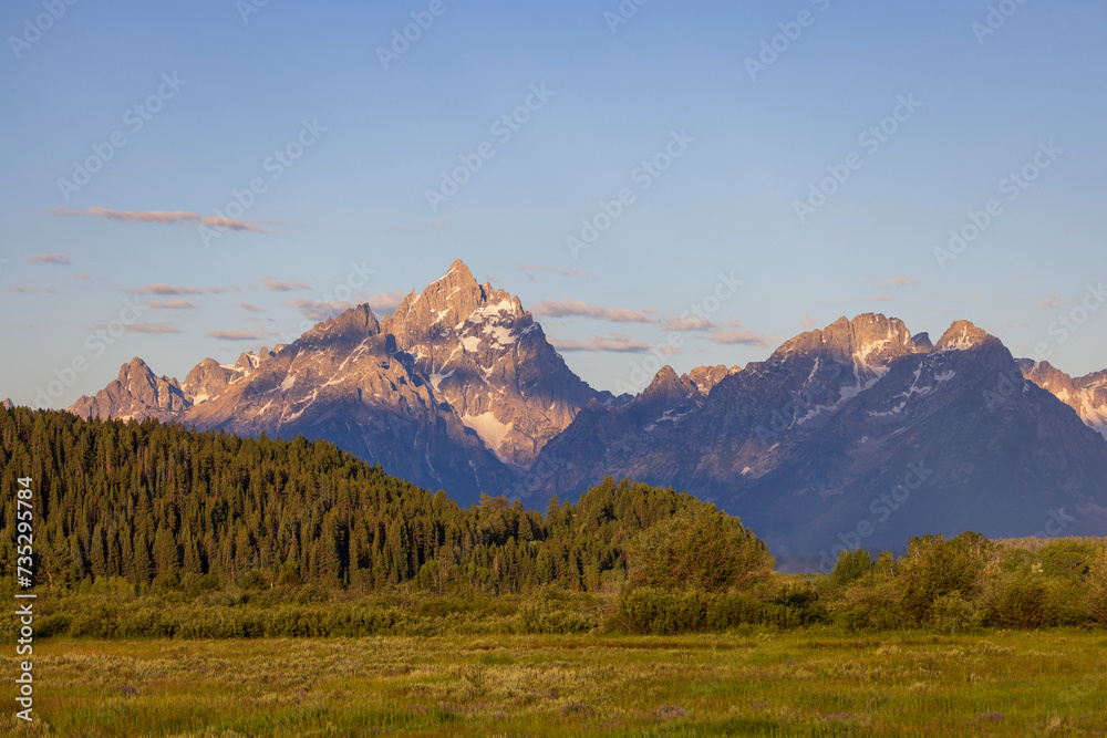 Canvas Prints Scenic Grand Teton National Park Landscape in Summer