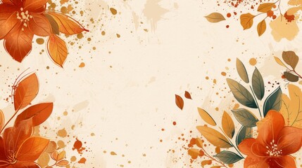 watercolor autumn background