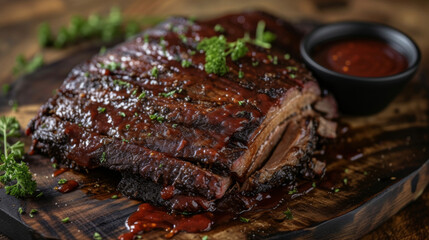 The sizzle of the tender beef brisket is music to your ears as it is served with a generous helping of homemade barbecue sauce. The perfect dish to warm you up on a chilly