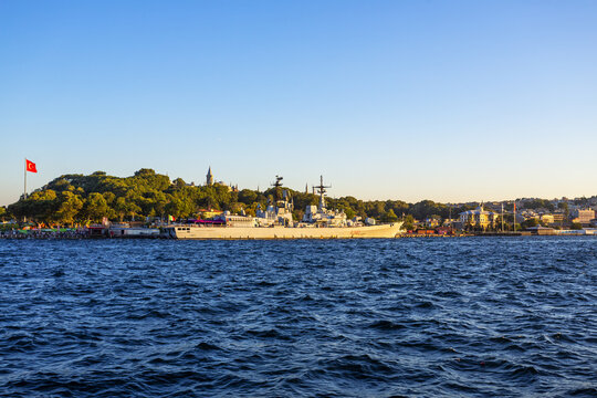 Beautiful view of Istanbul and the Golden Horn during a cruise on the Bosphorus
