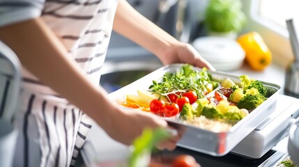 Generative AI : Healthy diet plan for weight loss, daily ready meal menu. 