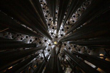Tubes of vessel water cooling system.
