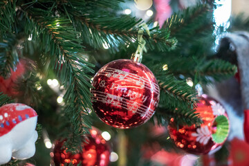 Close Up of a Christmas Tree With Ornaments