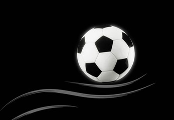 Balón,  fútbol, deporte, fondo negro, aislado, ilustración