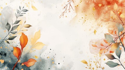 watercolor autumn background