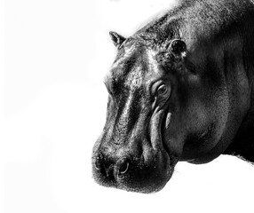 hippopotamus portrait