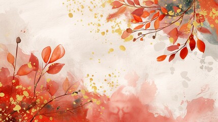 watercolor autumn background