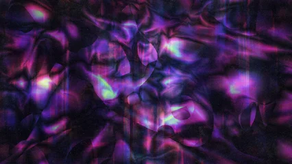 Foto op Canvas Abstract organic fragmented background in shades of purple with bright turquoise green highlights © HTGanzo