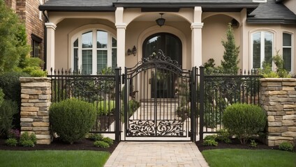 exterior design of gate fences ornaments