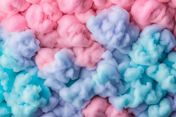 Fototapeta premium Colorful cotton candy backdrop.