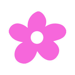 Flower clip art design on plain white transparent isolated background for card, shirt, hoodie, sweatshirt, apparel, tag, mug, icon, poster or badge