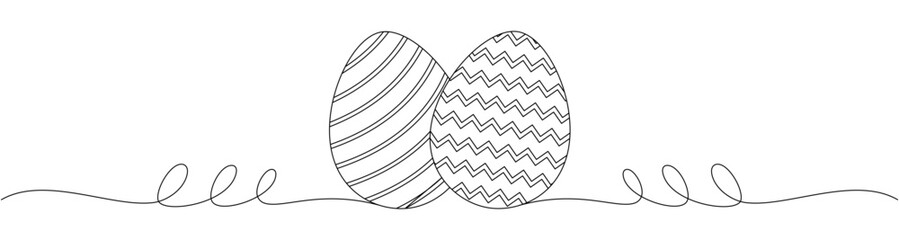 Illustration of a easter egg of line art style vector