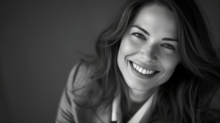 Naklejka premium Portrait of a smiling woman