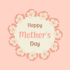 Banner illustration of flowers for Mother's Day. Happy Mother's Day.