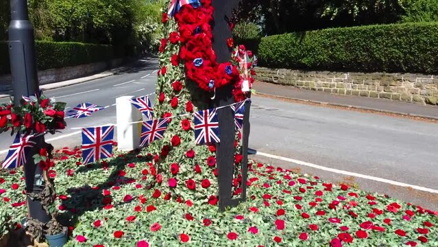 Friday 8 May 2020 marks 75 years since Nazi Germany's formal surrender at the end of the Second World War. On VE (Victory in Europe) Day in 1945, preparations streets  in Ackworth, West Yorkshire to  