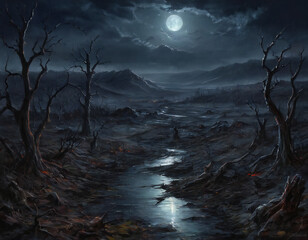 Fototapeta premium Horror landscape