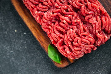 fresh minced meat beef tasty  eating cooking appetizer meal food snack on the table copy space food...