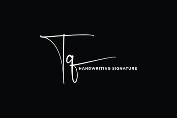 TQ initials Handwriting signature logo. TQ Hand drawn Calligraphy lettering Vector. TQ letter real estate, beauty, photography letter logo design.