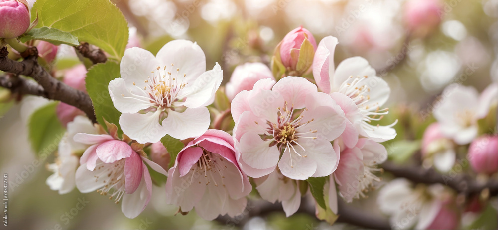 Wall mural Blossoming apple trees