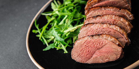 duck breast meat fried poultry tasty fresh eating cooking appetizer meal food snack on the table copy space food background rustic top view