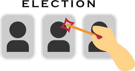 Illustration Of Pin Election Voting