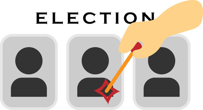 Illustration Of Pin Election Voting