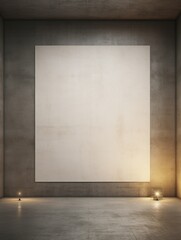 Concrete wall with Blank mockup in room interior with shadows and light